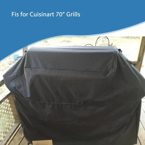 Vista 7 de Cubierta impermeable 600D de 69 pulgadas para parrillas de pellets Cuisinart CGWM-085, cubierta de parrilla resistente anti-UV, resistente a