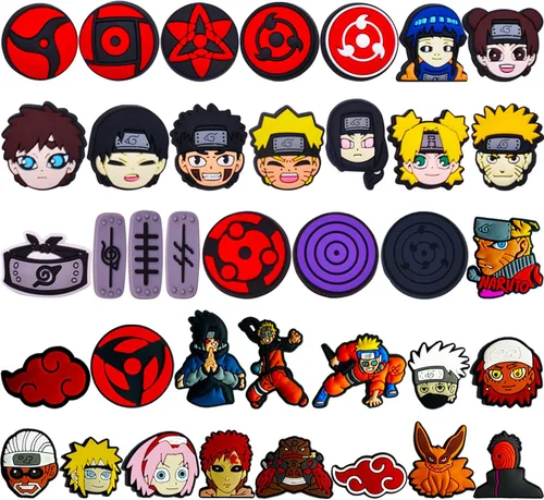 Vista 2 de 37 dijes de anime para zapatos de dibujos animados, pines de anime, lindos dijes de decoración de fiesta para adultos y niños, suministros