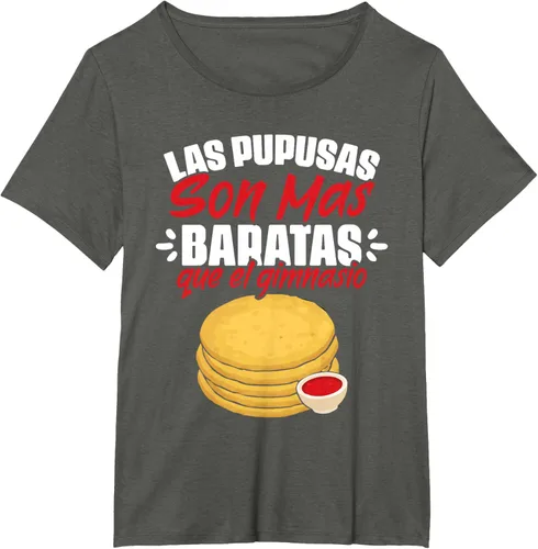 Vista 18 de Las Pupusas Que El Gimnasio - Camiseta salvadoreña salvadoreña, Negro