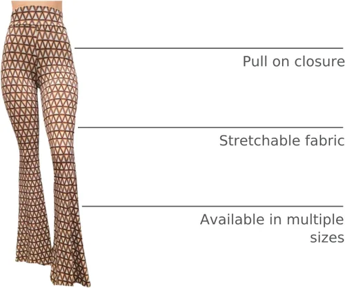 Vista 83 de ShopMyTrend - Pantalones de yoga largos con piernas anchas y acampanadas estilo palazzo, con cintura alta, para mujer