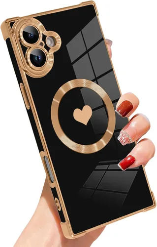 Vista 39 de SAKUULO - Funda magnética rectangular de lujo para iPhone 12 Pro Max, color negro