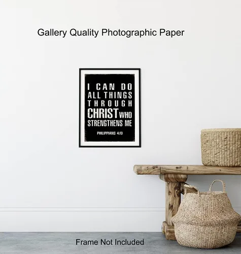 Vista 8 de Arte y decoración de pared cristiana religiosa - Regalos católicos para hombres - Arte de pared con escrituras - Decoración de pared de Jesús