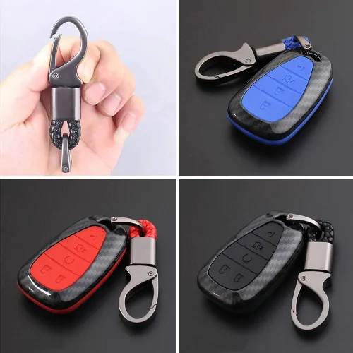 Vista 4 de ontto Funda inteligente para llavero con llavero, Negro (4 btn)