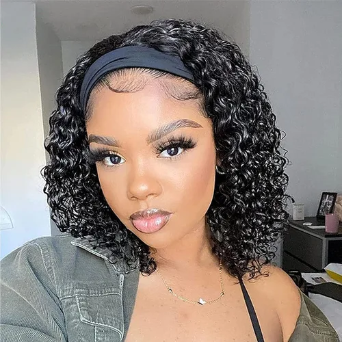 Vista 70 de Celiarita Peluca de cabello humano rizado birmano de 20 pulgadas, sin pegamento, pelucas de cabello humano rizado 3 en 1 para mujer, con cordón sin