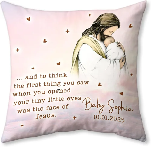 Vista 15 de Hyturtle Almohada conmemorativa personalizada para bebé (bebé conmemorativo 1)