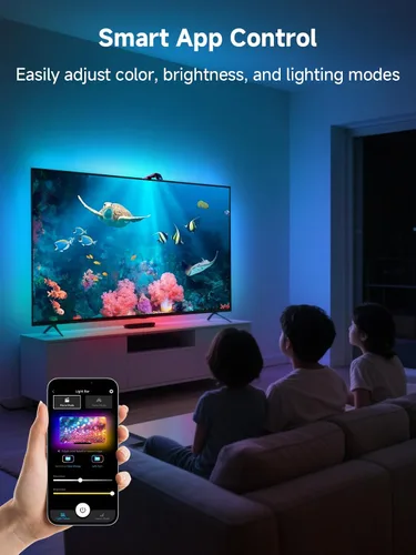 Vista 5 de KANTUTOE - Retroiluminación LED de TV con sincronización a la pantalla, luces LED de 20.34 pies para televisores y monitores de PC de 65 a 100