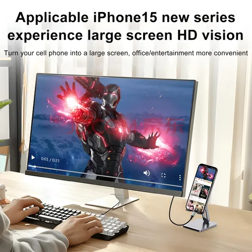 Vista 3 de Cable Angusplay USB C a DisplayPort 2.1, cable Thunderbolt 4/3 a Display Port, cables USB C a dp de 40Gbps compatible con 16k@30Hz, soporte 8K@120Hz