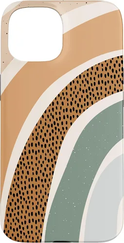 Vista 6 de Boho Burnt Orange Half Rainbow with Dotted Pattern Arches Case for iPhone 17