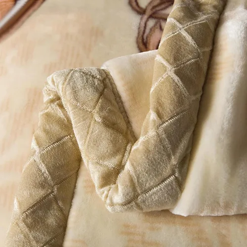 Vista 5 de LGYKUMEG - Manta de visón coreana de 59x79 pulgadas, manta suave y cálida de felpa sedosa - Manta reversible de 2 capas Raschel para cama individual