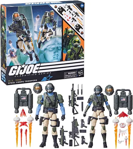 Vista 10 de G.I. Joe Classified Series Steel Corps Troopers, figura de acción coleccionable, 95, figuras de acción de 6 pulgadas para niños y niñas, con 28
