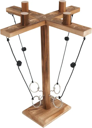 Vista 8 de Juego de lanzamiento de anillos, juego de gancho y anillo de base grande, juego de lanzamiento de gancho y anillo para adultos y niños, juego