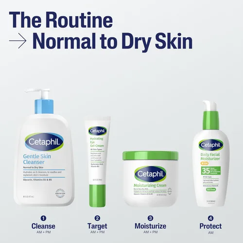 Vista 6 de Cetaphil Lavado facial, limpiador hidratante de piel suave para pieles sensibles secas a normales, 2 onzas, paquete de 12 unidades, sin fragancia