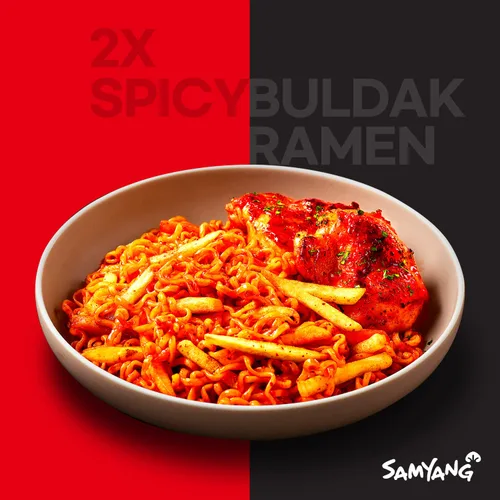 Vista 6 de Samyang 2 fideos salteados de pollo picante Buldak (6 unidades)