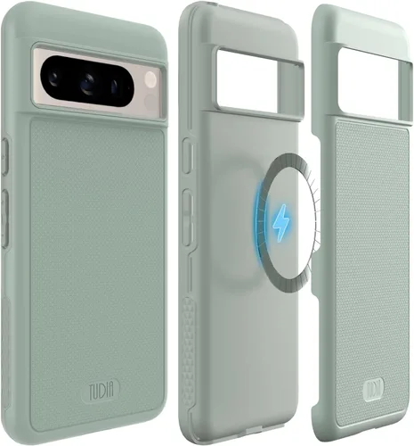 Vista 45 de TUDIA MergeGrip [Compatible con Magsafe] Funda para Google Pixel 7a 2023, [Probada contra caídas de grado militar] Borde elevado para protección