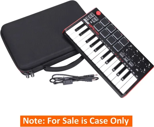 Vista 6 de LTGEM - Funda para Akai MPK Mini MK3/MPK Mini Play MK3 MIDI Controller Carcasa rígida de EVA, resistente al agua, protección contra golpes