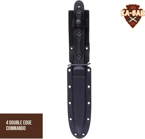 Vista 5 de Cuchillo KA-BAR John Ek Commando Co. - EK44 con hoja de acero Cro-Van 1095 de 6.625 pulgadas en un mango de nylon relleno de vidrio de 12.625