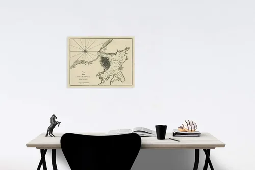 Vista 3 de Historic Map : Plan of The City and Harbour of Havanna, 1794, Sayer & Bennett, Vintage Wall Art : 24in x 18in