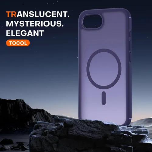 Vista 521 de TOCOL Funda para iPhone 11, compatible con Magsafe, protección completa de cámara, imanes integrados, protección contra caídas, funda translúcida