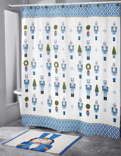 Vista 3 de Avanti Linens - Ganchos de cortina de ducha de Navidad, paquete de 12