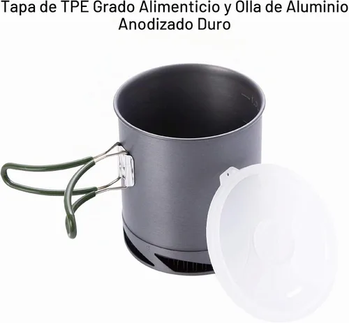 Vista 6 de Fire-Maple XK6 - Olla de camping con intercambiador de calor 1L olla