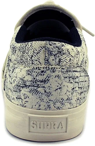 Vista 2 de Supra Cuba - Zapatillas de skate para mujer con punta redonda, color marfil