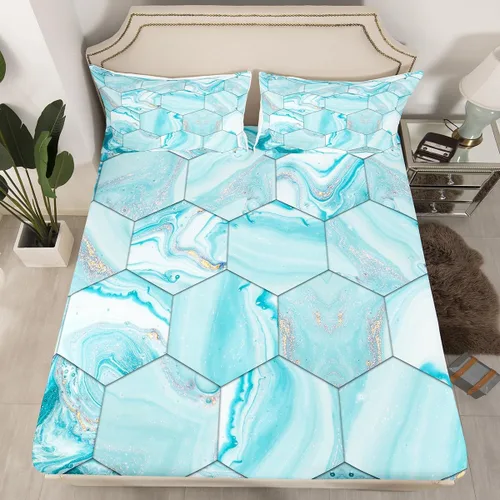 Vista 23 de Erosebridal Juego de cama de caballo para niñas, niños y parejas, sábana bajera ajustable de caballos blancos y negros, tamaño individual, diseño