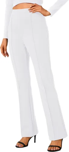 Vista 62 de Urban CoCo Pantalones de trabajo elásticos con corte de bota, pantalones de yoga pequeños para oficina casual