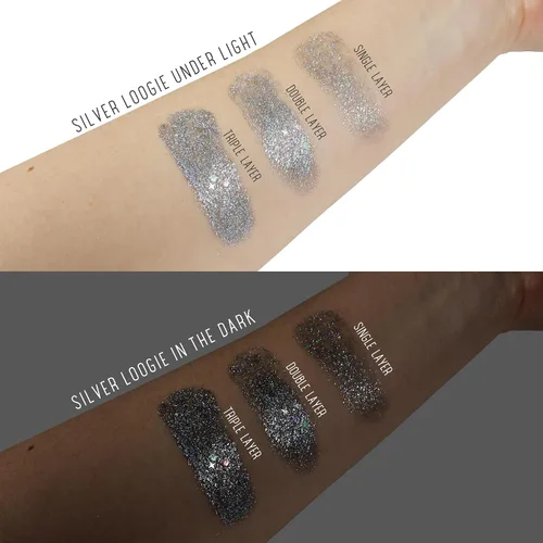 Vista 8 de Gel holográfico con purpurina blanca transparente para rostro, cuerpo y cabello [nube nevada] 2 onzas (2.0 fl oz) Grueso K-Beauty Halloween