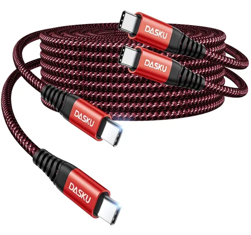 Vista 16 de Cable USB A a USB C [2 unidades de 3 pies], cable USB C de carga rápida, cable de carga USB a USB C trenzado extra duradero mejorado compatible