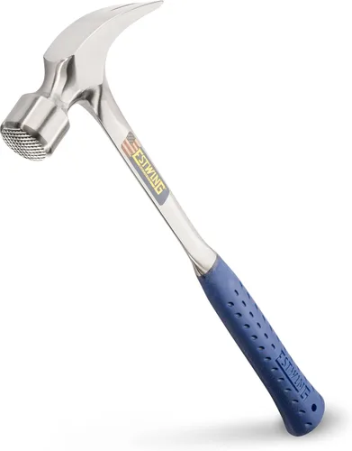 Vista 11 de ESTWING Martillo de Encofrado - 22 oz Mango Largo Garra Recta de Desgarre con Cara Lisa y Agarre de Reducción de Impactos - E3-22S Made in USA