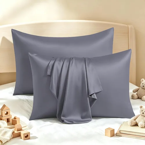 Vista 9 de Fundas de almohada de viscosa de bambú con cremallera, tamaño estándar, 2 Beige