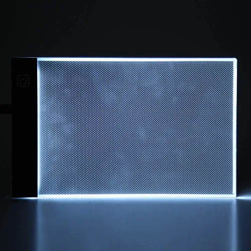 Vista 7 de Caja de luz de brillo ajustable A5, caja de luz LED para trazado, tablero de dibujo artístico, bloc de copia con función de memoria, mesa con cable