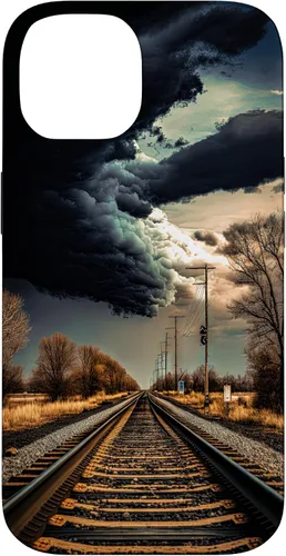 Vista 4 de Railroad Train Tracks Storm - Carcasa para iPhone 17