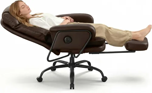 Vista 11 de Silla de oficina ergonómica FLEXISPOT con reposapiés, silla de escritorio de computadora de respaldo alto, silla de salón interior con ruedas