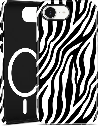 Vista 114 de Jusy Funda magnética Zebra para iPhone XR, color negro