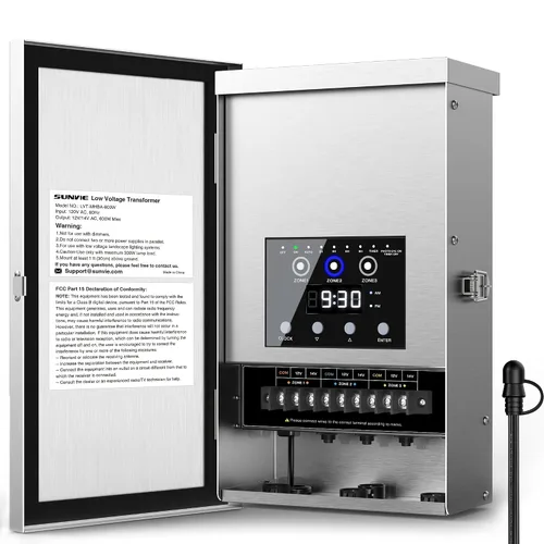 Vista 9 de SUNVIE Transformador de baja tensión de 300W con 3 zonas, sensor