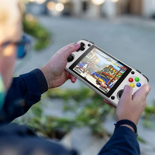 Vista 7 de UNICO Reproductor de bolsillo para juegos con 40 juegos clásicos SNK preinstalados, consola de juegos de mano, batería recargable de 3500 mAh
