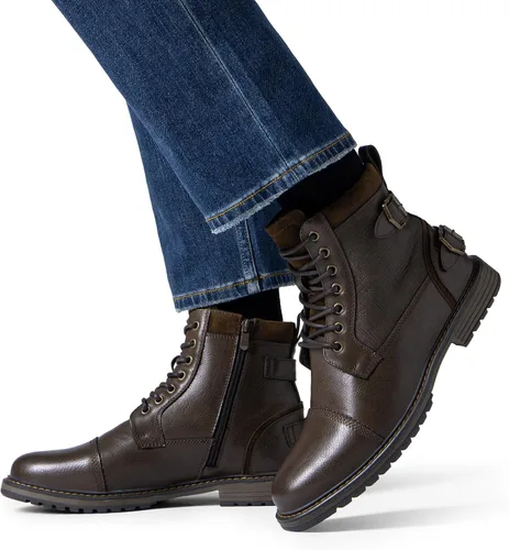 Vista 7 de Bruno Marc Botas de motocicleta para hombre, botas de vestir Oxford