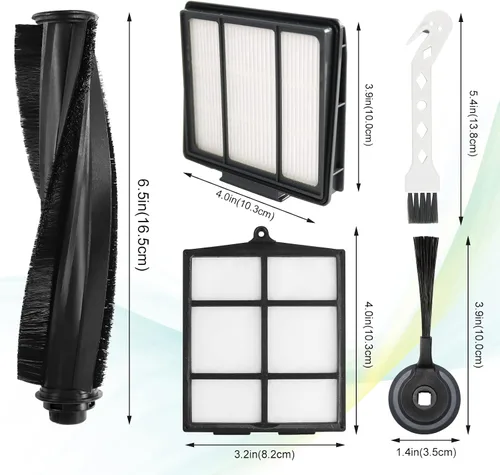 Vista 6 de Piezas de repuesto para aspiradora Shark ION Robot AV751 AV752 AV753 RV700_N RV720_N RV850 RV851WV de Techecook - 6 cepillos laterales, 3 filtros