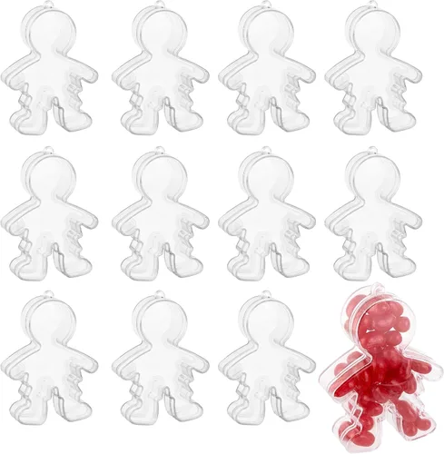 Vista 14 de Hammont Adornos Navideños Transparentes Rellenables – Caja de Regalo de Dulces Navideños Reutilizable en Forma de Alpaca para Decoración del Árbol