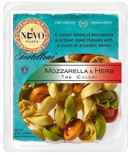Vista 4 de Nuovo Tortelloni de Mozzarella y Hierbas Tricolor (caja de 6)