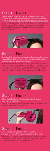 Vista 6 de Plancha rizadora para el cabello Conair Fashion, Rosado