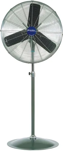 Vista 3 de Global Industrial Ventilador de pedestal oscilante resistente, 24" de diámetro, plateado, 1/4HP, 7525 CFM, 3 velocidades, para uso comercial e
