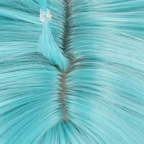 Vista 5 de XiongXiongLe Shinkai - Peluca Kanata para cosplay, anime, conjunto de estrellas, disfraz de hombre, color azul lago, pelucas de repuesto para niños