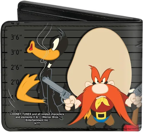 Vista 2 de Buckle-Down Buckle-Down Pu Bifold - Looney Tunes, negro, 4.0 x 3.5 de EE. UU, Negro