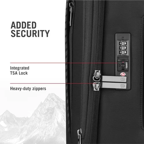 Vista 4 de Victorinox Crosslight Frequent Flyer - Maleta ligera con ruedas para artículos esenciales de viaje, equipaje expandible con organizador plegable