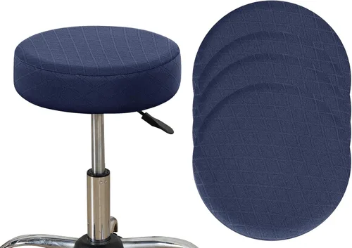 Vista 37 de HAOYONG Juego de 2 fundas redondas para taburetes de bar, impermeables, de poliuretano, fundas elásticas para taburetes de bar, fundas para sillas