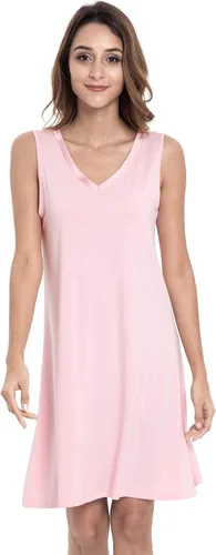 Vista 14 de GYS Cooling Bamboo Viscose Sleeveless Nightgowns for Women Aguamarina