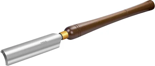 Vista 4 de Cincel de torno HSS de 2 pulgadas Herramientas de torneado de torno de madera con mango largo de haya