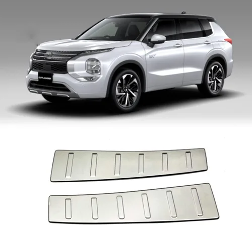 Vista 4 de Accesorios de automóvil para Mitsubishi New Outlander 2022 2023, protector de parachoques interior trasero, protector de placa de desgaste de carga